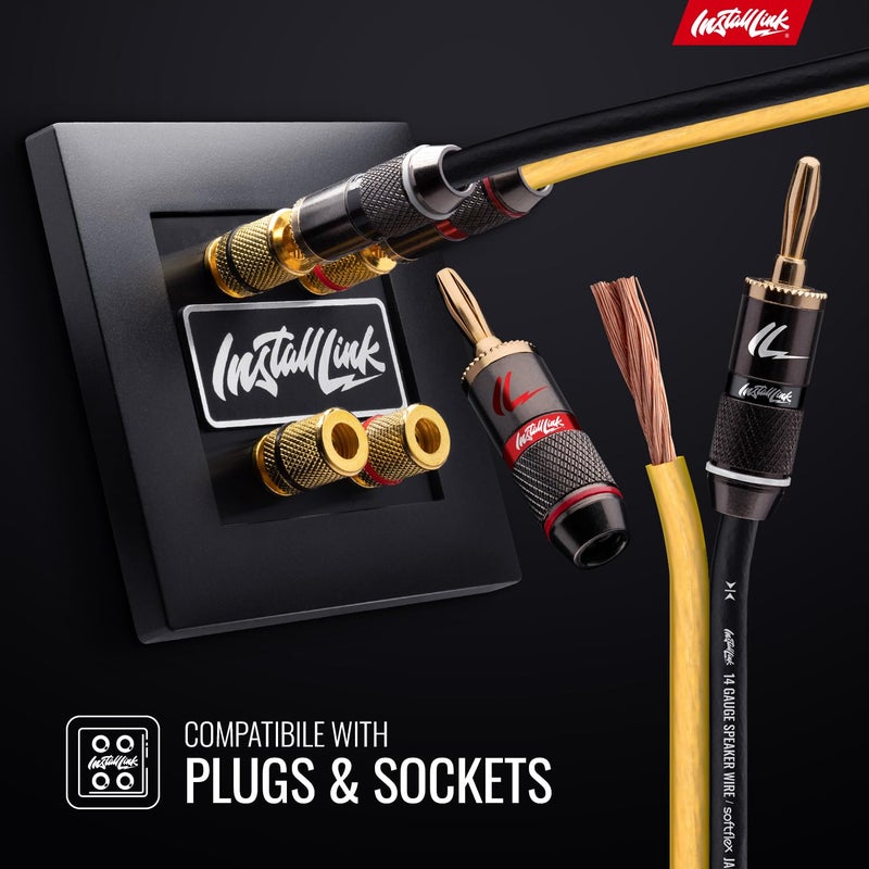 Install Link 14 AWG Gauge Speaker Wire Cable (30 Feet) Stereo, Car or Home Theater, CCA - Image 4